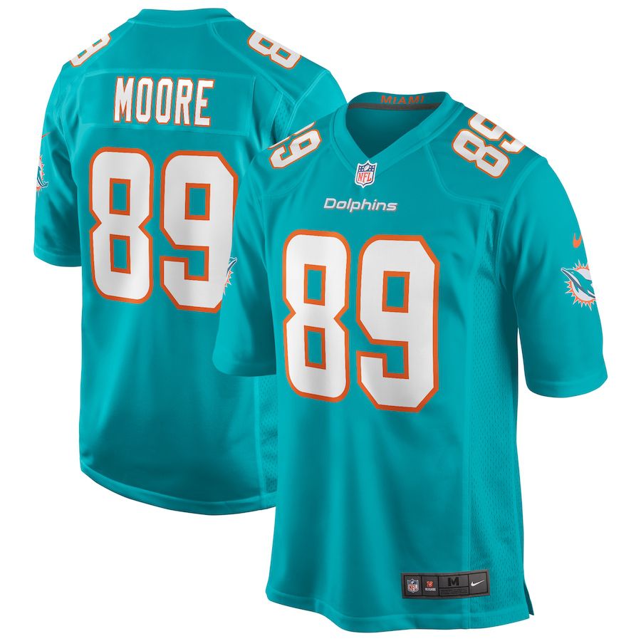 Men Miami Dolphins 89 Nat Moore Nike Green Game Retired Player NFL Jersey